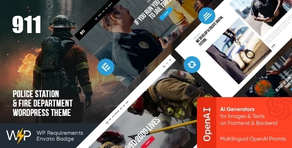 911 – Police Station & Fire Department WordPress Theme